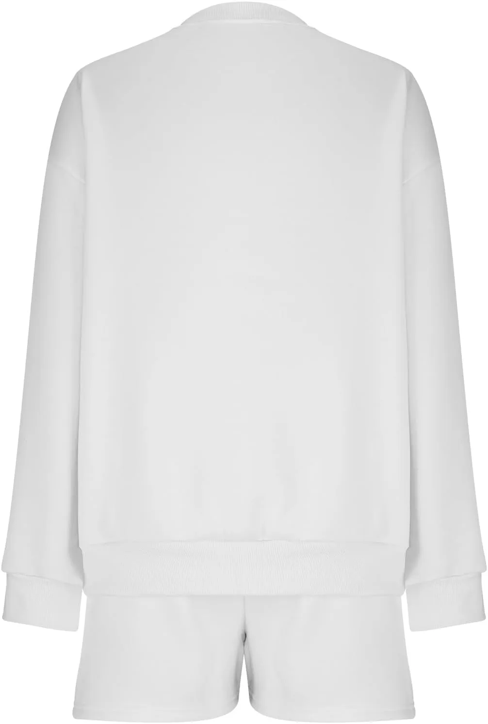 2 Piece Outfits for Women Fall Winter Sweat Shorts and Hoodie Set Basic Solid Color Sweatshirt Workout Matching Sets