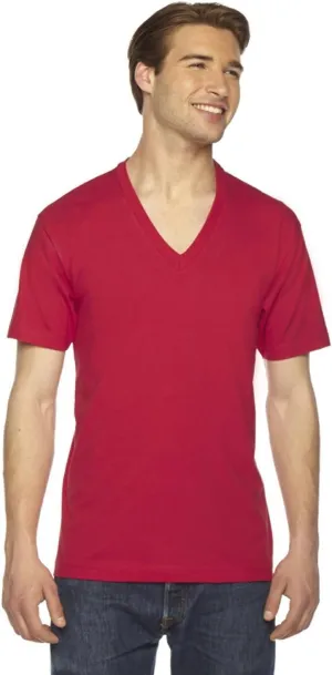 American Apparel Men's Unisex Fine Jersey Short-Sleeve V-Neck