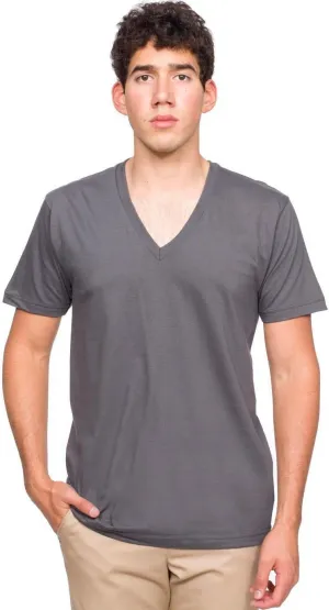 American Apparel Men's Unisex Fine Jersey Short-Sleeve V-Neck