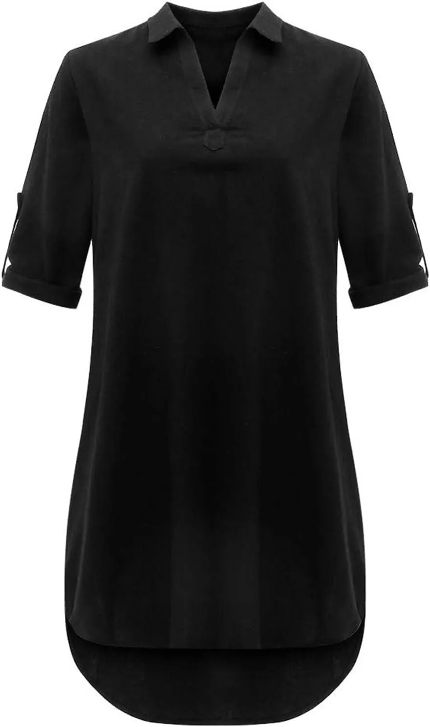 Beach Cover Ups for Women Loose Fit Cotton and Linen Short Sleeve Shirt Lapel Dresses Bathing Suit Cover Up Dresses
