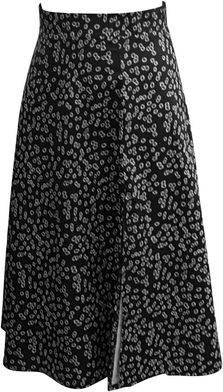 Boho Split Skirts for Women Floral Print Thigh Slit Swing High Waist A Line Midi Skirt Sexy Flared Summer Beach Skirt