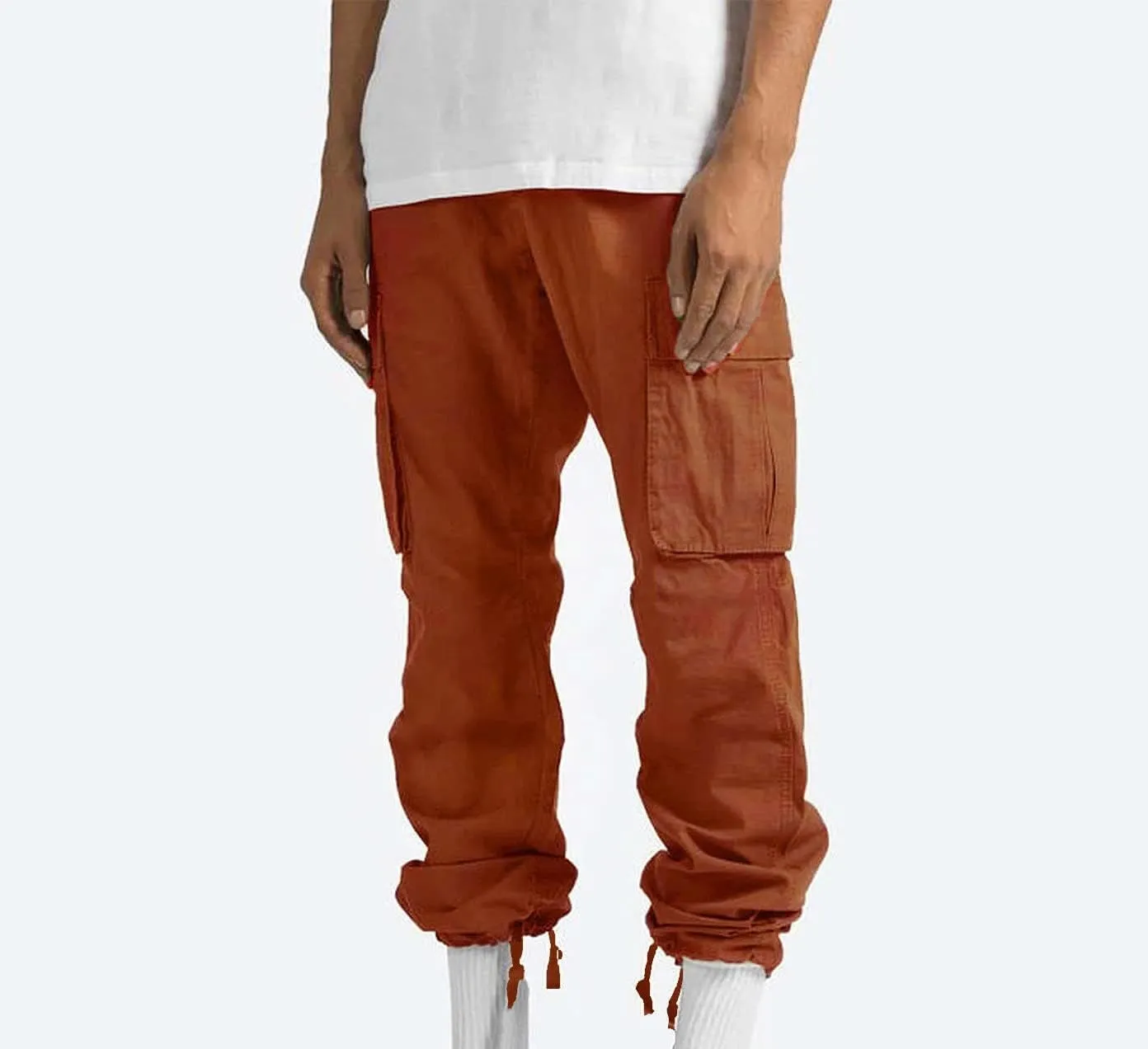 Cargo Pants for Men Stretch Casual Joggers Athletic Pants Cotton Loose Baggy Tactical Pants Straight Leg Sweatpants