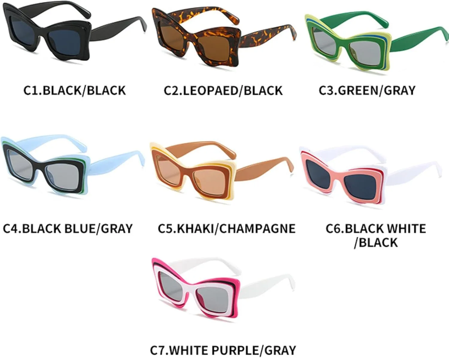 Cat Eye Punk Sunglasses Women Vintage Retro Shades Uv400