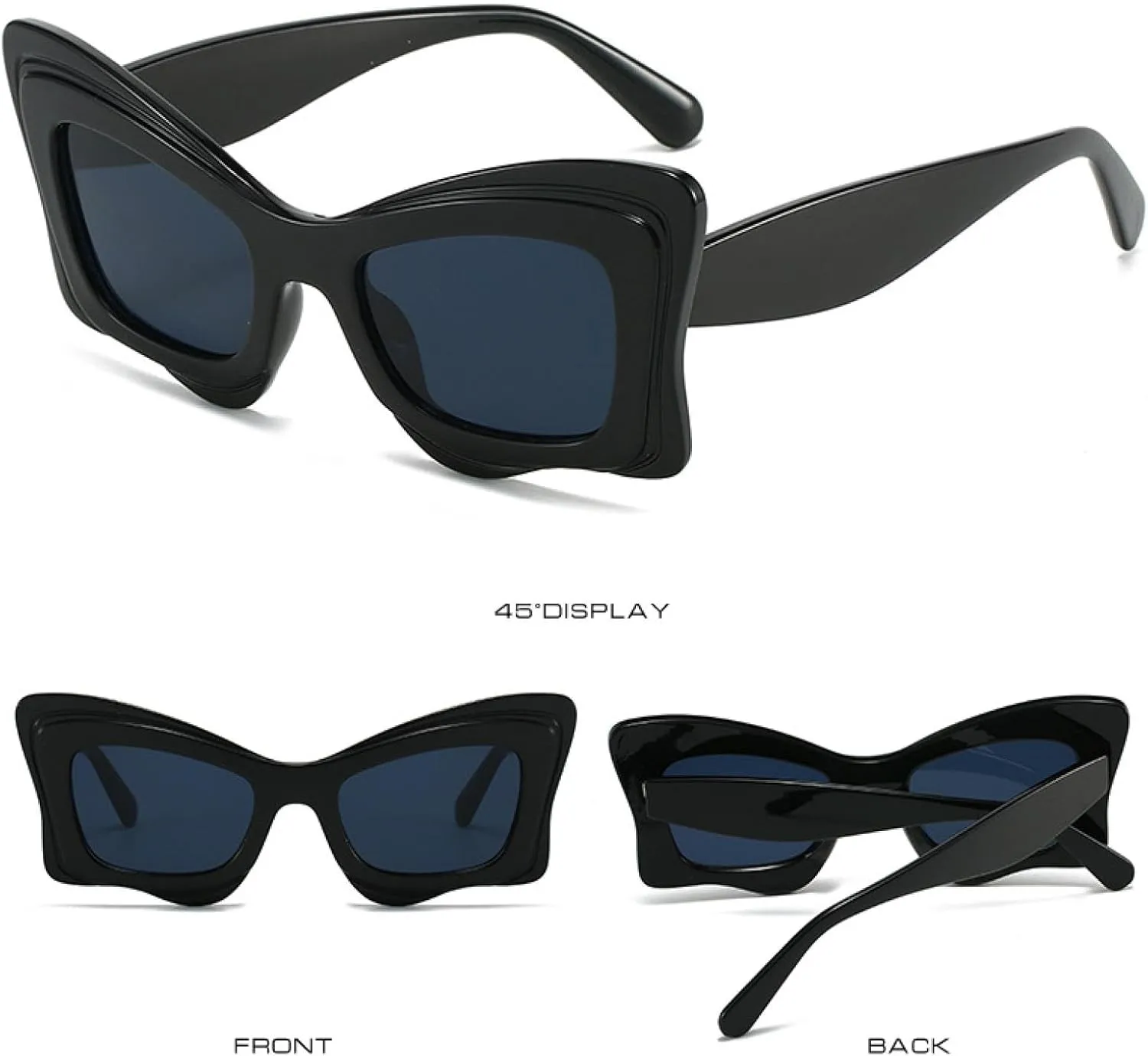 Cat Eye Punk Sunglasses Women Vintage Retro Shades Uv400
