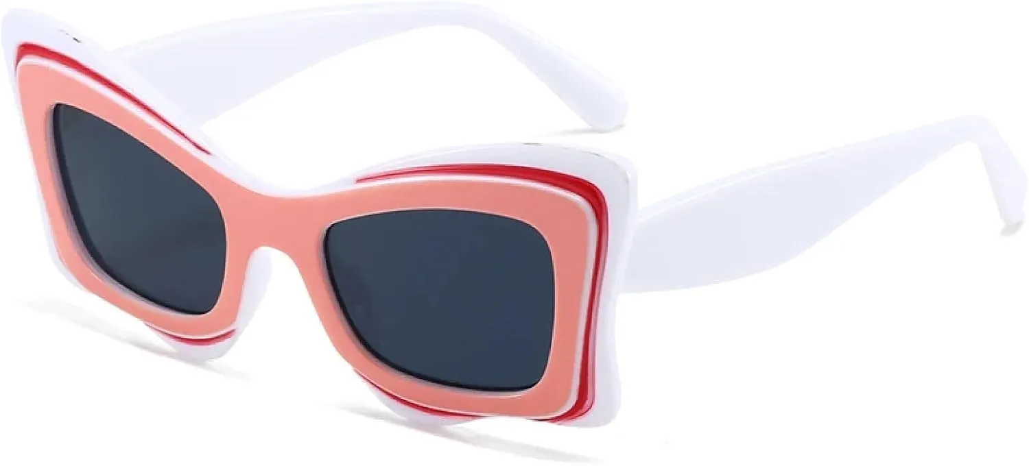 Cat Eye Punk Sunglasses Women Vintage Retro Shades Uv400