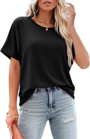 Cicy Bell Womens Oversized Short Sleeve Tshirts Summer Casual Round Neck Tops Loose Fit Boxy Basic Tee Shirts