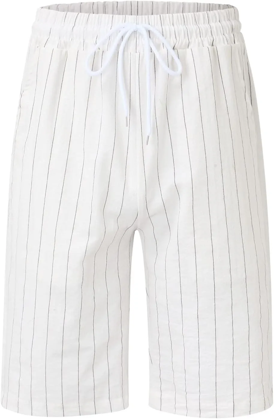 CRNTCEM Mens Cotton Linen Shorts Casual Lightweight Surfing Boardshort Pocket Drawstring Outdoor Travel Beach Yoga Shorts