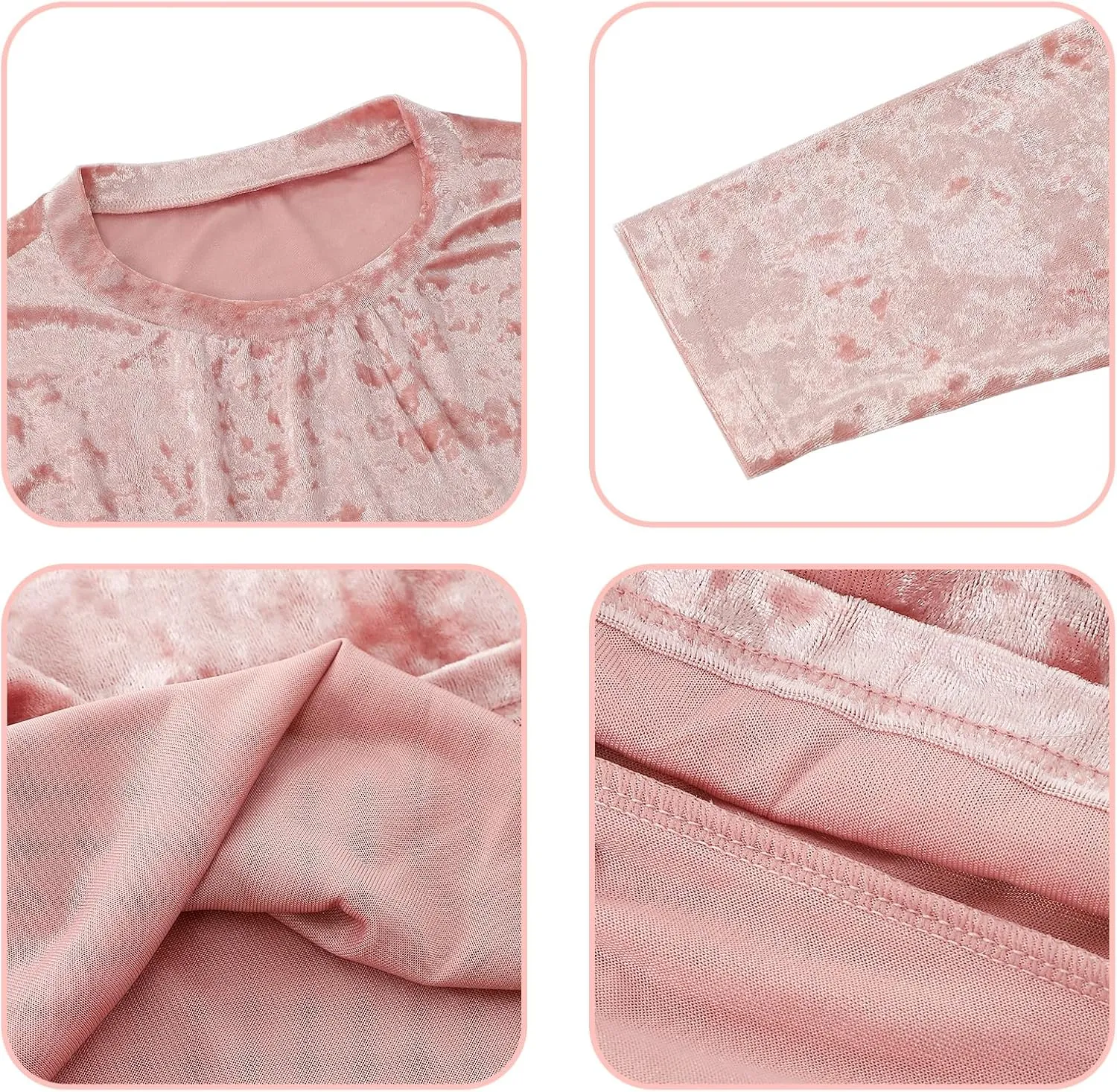 ESTAMICO Women Comfy Sleepwear Long Sleeve Pajamsa Tops