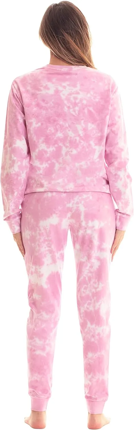 #followme Womens Jogger Pajama Pants Set Ultra-Soft Velour PJs