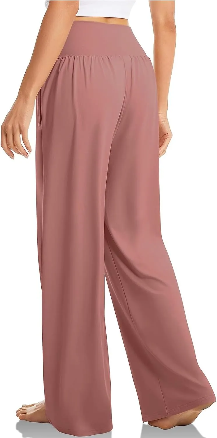 Girl Women Outdoor Pants,Women's High Waisted Wide Leg Sweatpants Casual Yoga Jogger Pants Spring&Summer Clothing