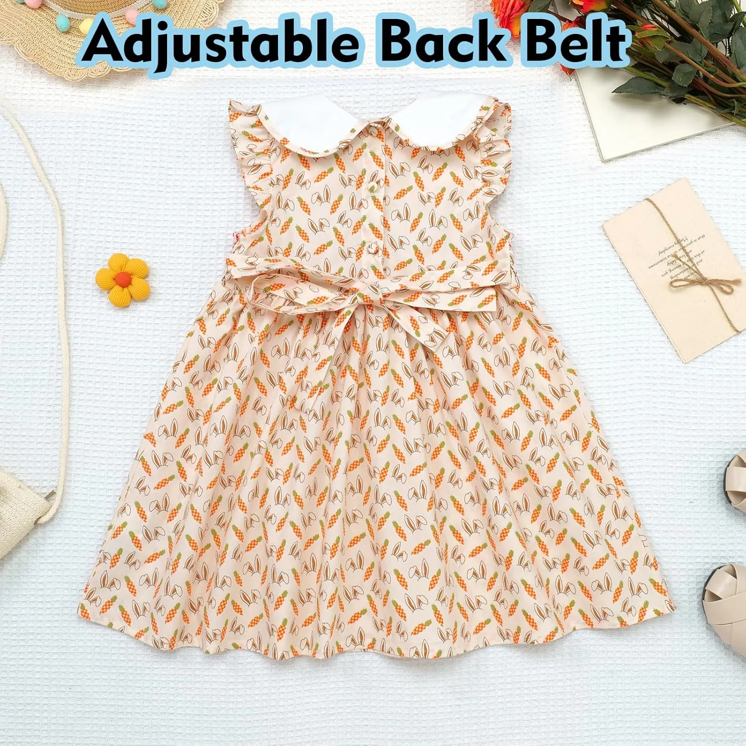 Girls' Dresses Spring Summer Smocked Casual Church Tea Party Vintage Graduation Dresses for Toddler Girl