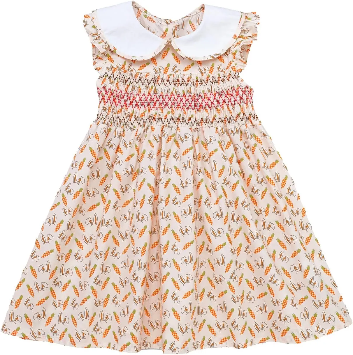 Girls' Dresses Spring Summer Smocked Casual Church Tea Party Vintage Graduation Dresses for Toddler Girl