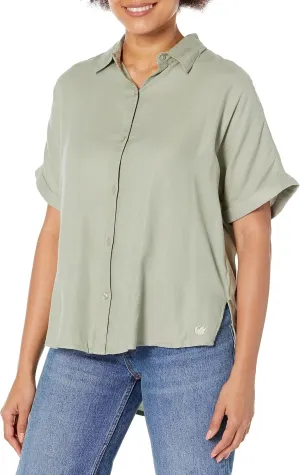 Gloria Vanderbilt Women's Daisy Short Sleeve Button Down Shirt