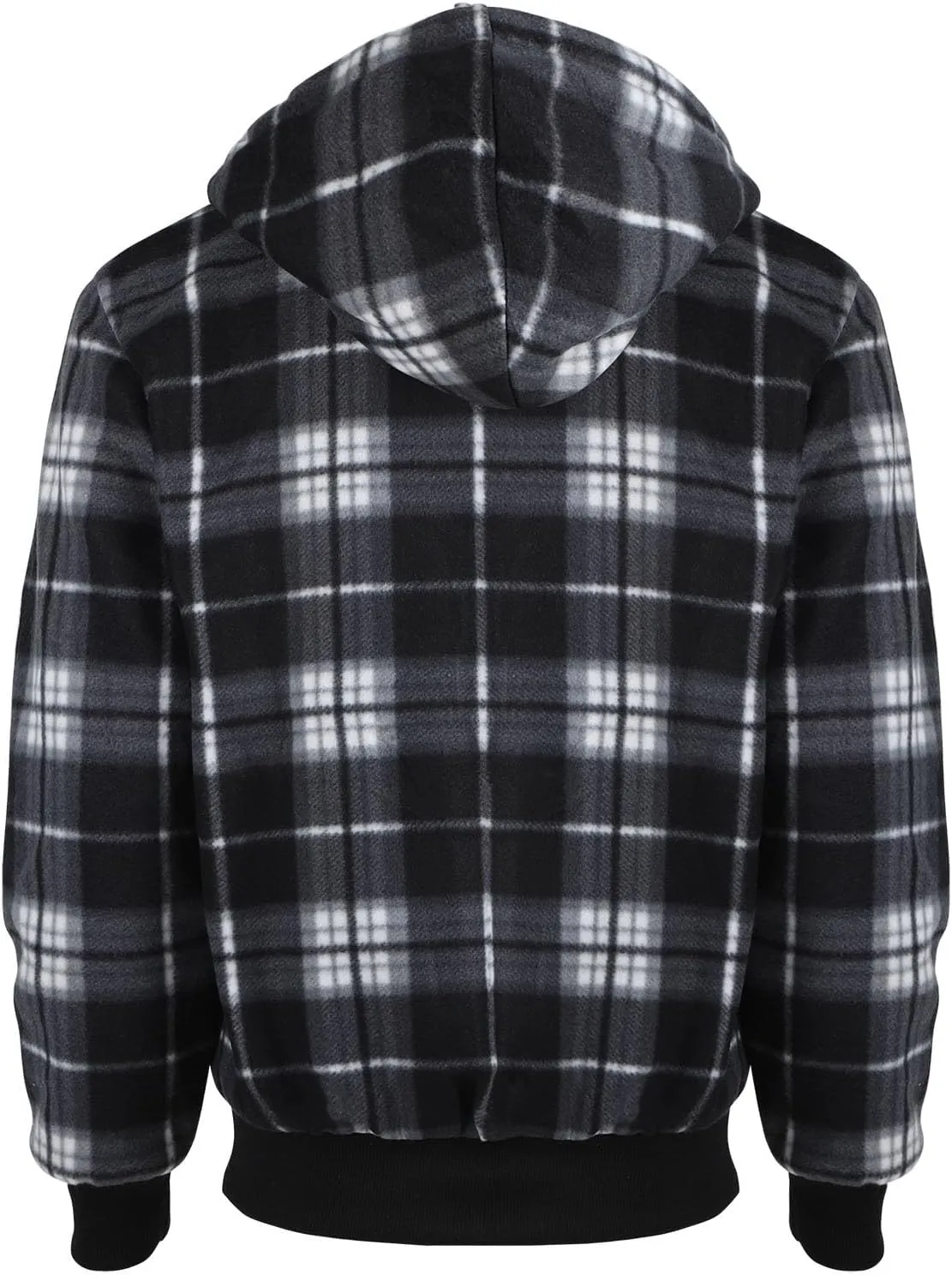 Heavy Warm Sherpa Lined Flannel Jackets for Men, Winter Coats and Plaid Flannel Hoodies with Fleece Lining