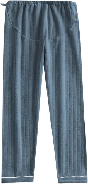 HGps8w Women's Soft Flannel Pajama Pants with Adjustable Waist, Fleece Fuzzy Winter Warm Lounge Pants Comfy Pajama Bottoms