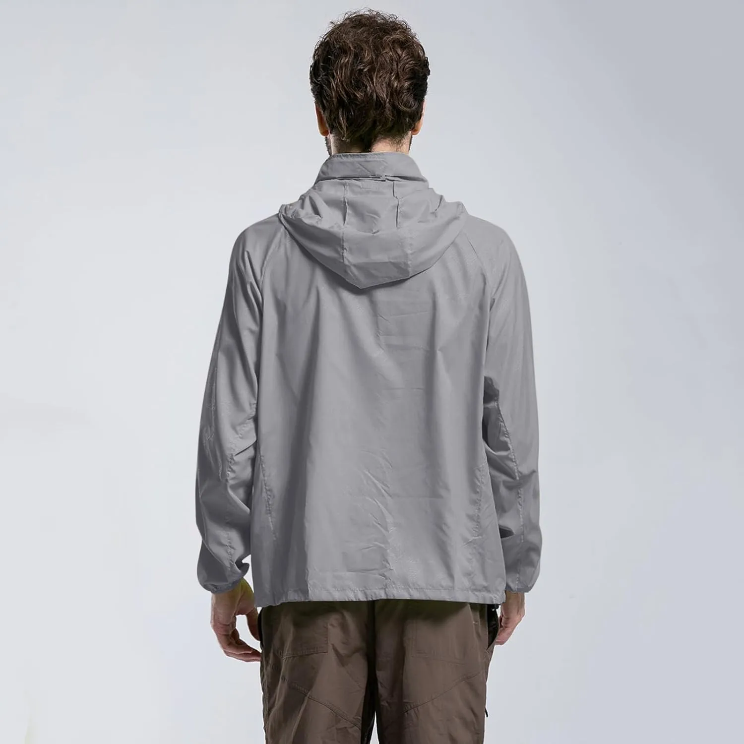 Jacket Men's Lightweight Waterproof Rain Shell Jacket Raincoat with Hood for Golf Cycling Windbreaker Outdoor Coat