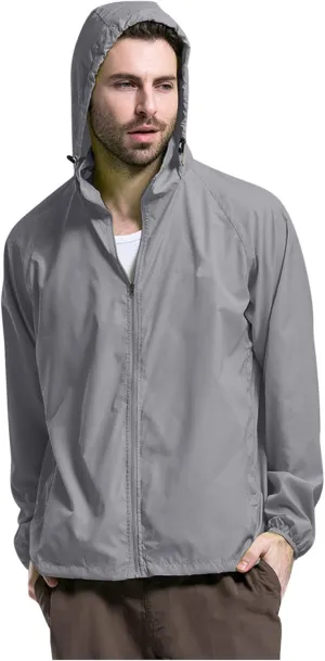 Jacket Men's Lightweight Waterproof Rain Shell Jacket Raincoat with Hood for Golf Cycling Windbreaker Outdoor Coat