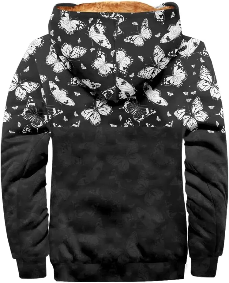 Jackets For Men Winter Clothes Vintage Padded Hoodies Fashion Casual Graphic Long Sleeve Thickened Workout Coats