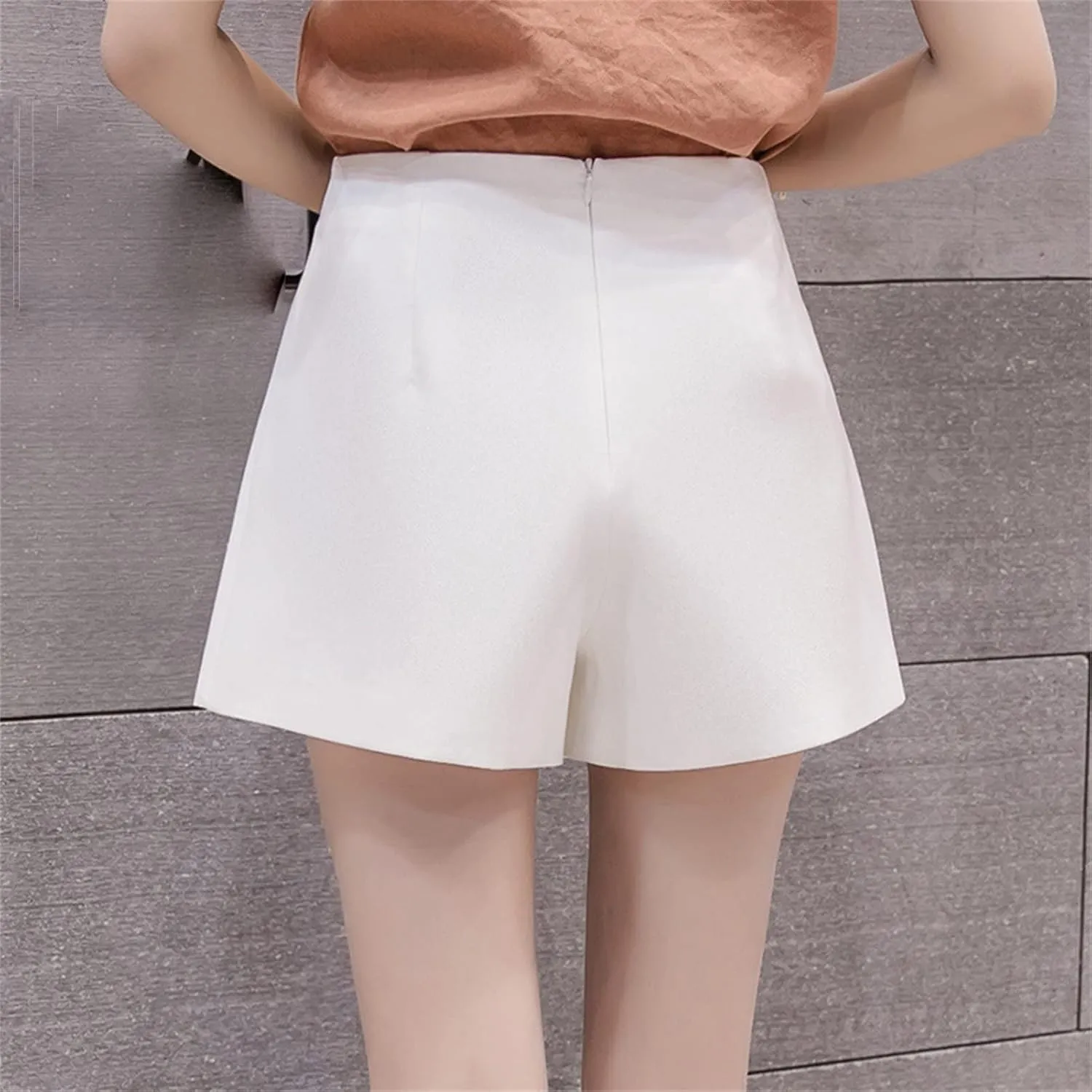 JEKE-DG Women's High Waist Pleated Skirts Shorts Casual Mini Skater Skirts Skort Asymmetrical Skirt Shorts