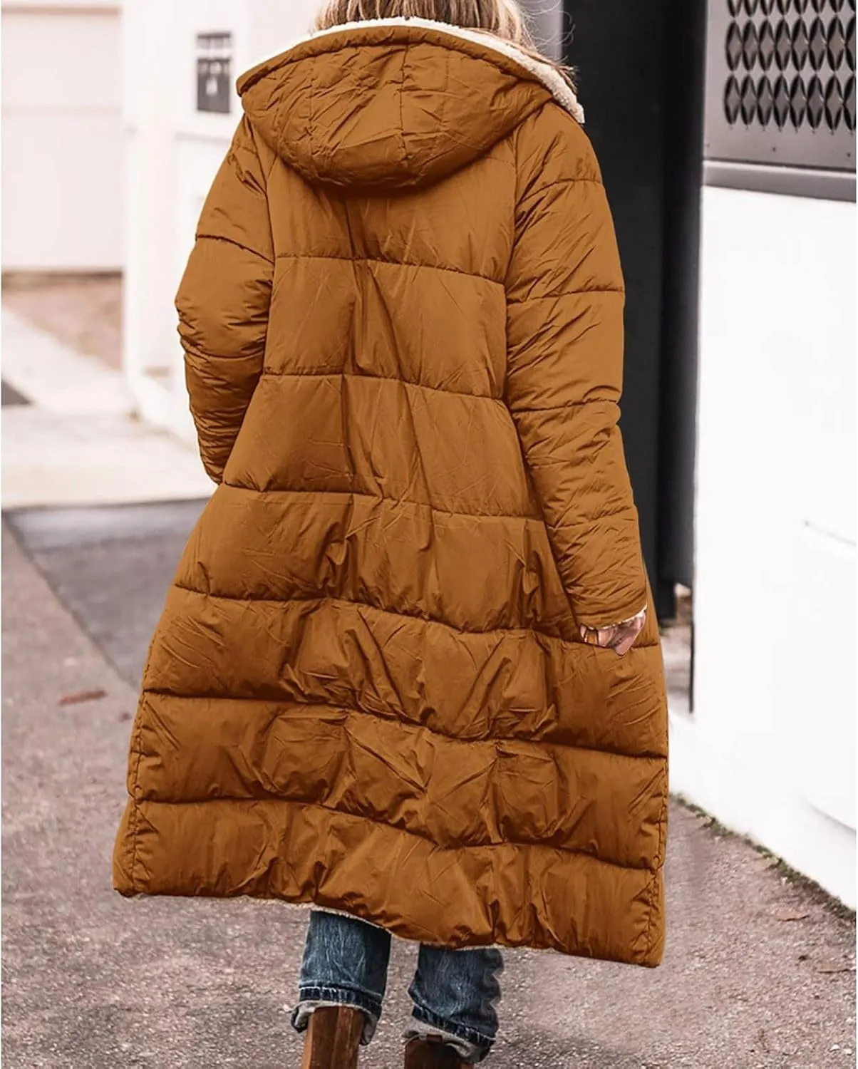 Long Length Maxi Puffer Parka Coat Puffer Jacket Lightweight Winter Coat Long Sleeve Puffer Jacket Womens Coats
