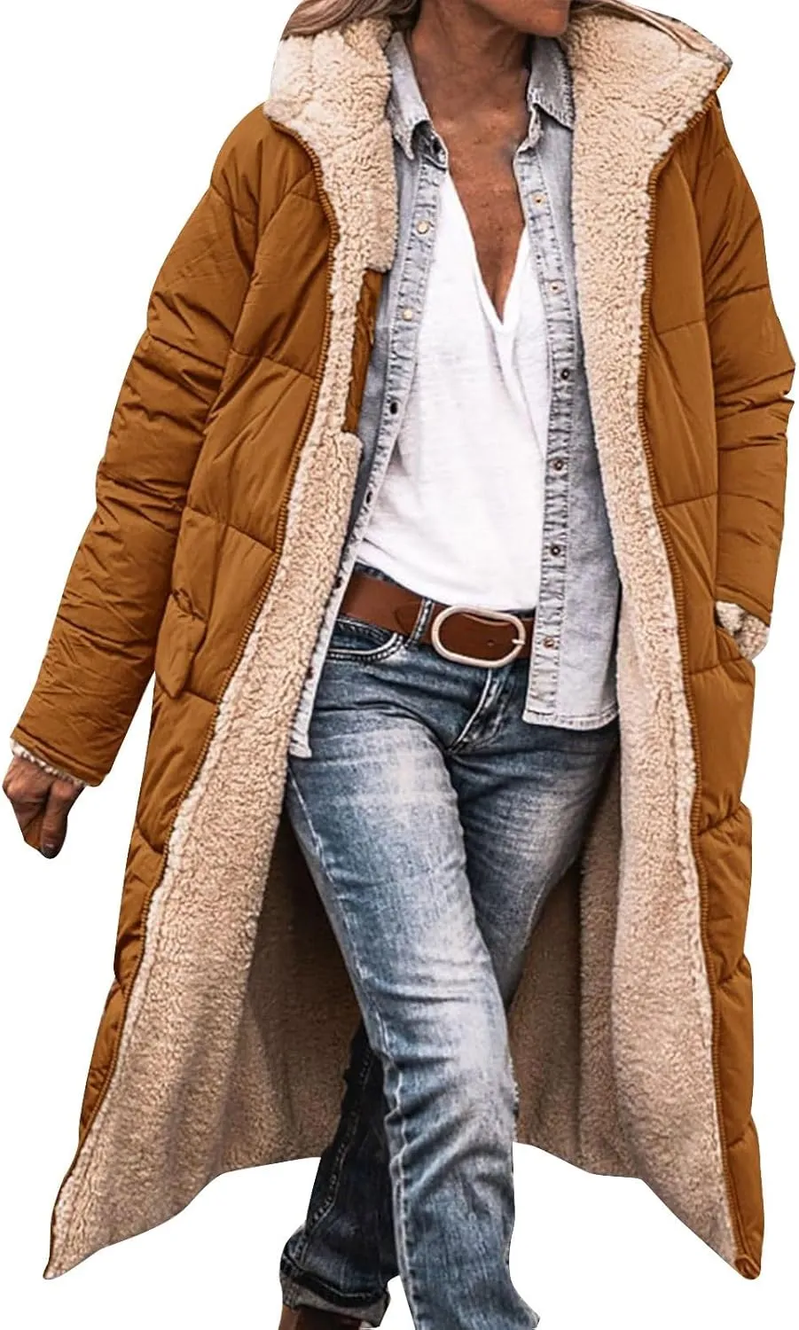Long Length Maxi Puffer Parka Coat Puffer Jacket Lightweight Winter Coat Long Sleeve Puffer Jacket Womens Coats