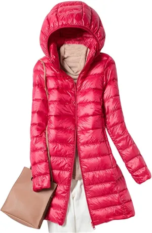 Long Puffer Vest Women Winter Ultra Light Long Down Vest Womens Outerwear Lightweight Quilted Jacket Down Coats