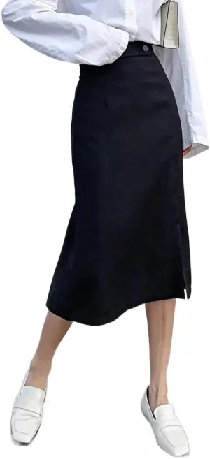 Maxi Skirts for Women High Waist Slit Hem Skirt Summer