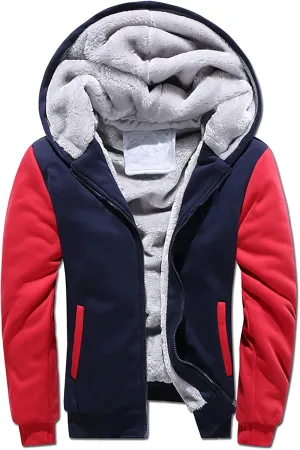 Men's Bomber Jackets Winter Workout Fleece Hoodie Jackets Full Zip Warm Thick Coats Waterproof Jacket, S-5XL