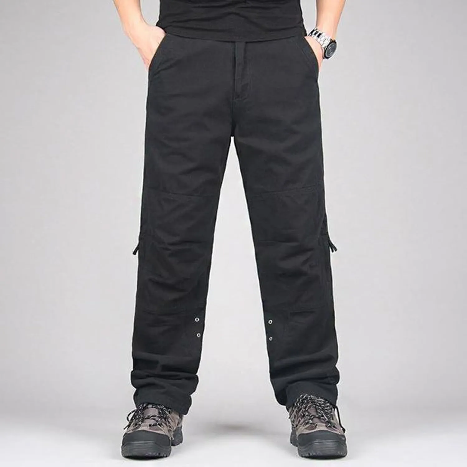 Mens Cargo Pants Relaxed Fit Work Hiking Pants Stretch Tactical Pants Lightweight Outdoor Travel Pants Multi Pockets Pants