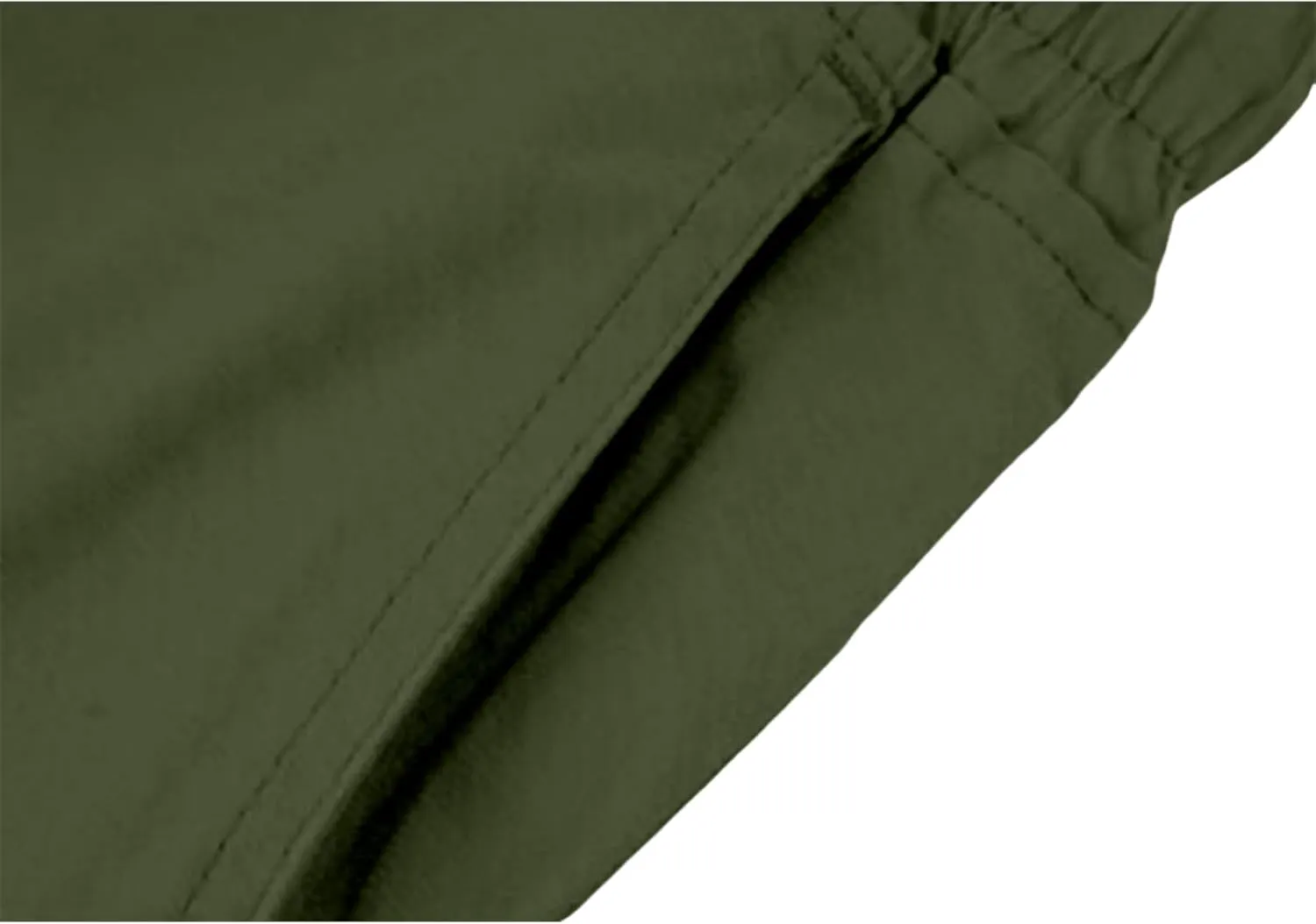 Men's Cargo Shorts Elastic Waist Tactical Shorts Solid Stretchy Jogging Pants Lightweight Straight Pants with Pockets