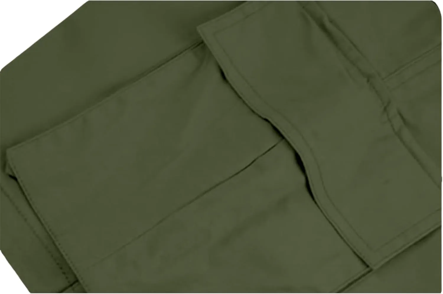 Men's Cargo Shorts Elastic Waist Tactical Shorts Solid Stretchy Jogging Pants Lightweight Straight Pants with Pockets