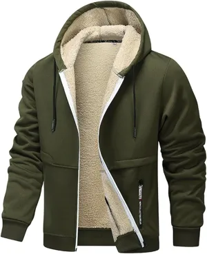 Men's Cashmere Coat Padded Coat Cardigan Hooded Casual Jackets Fall Winter