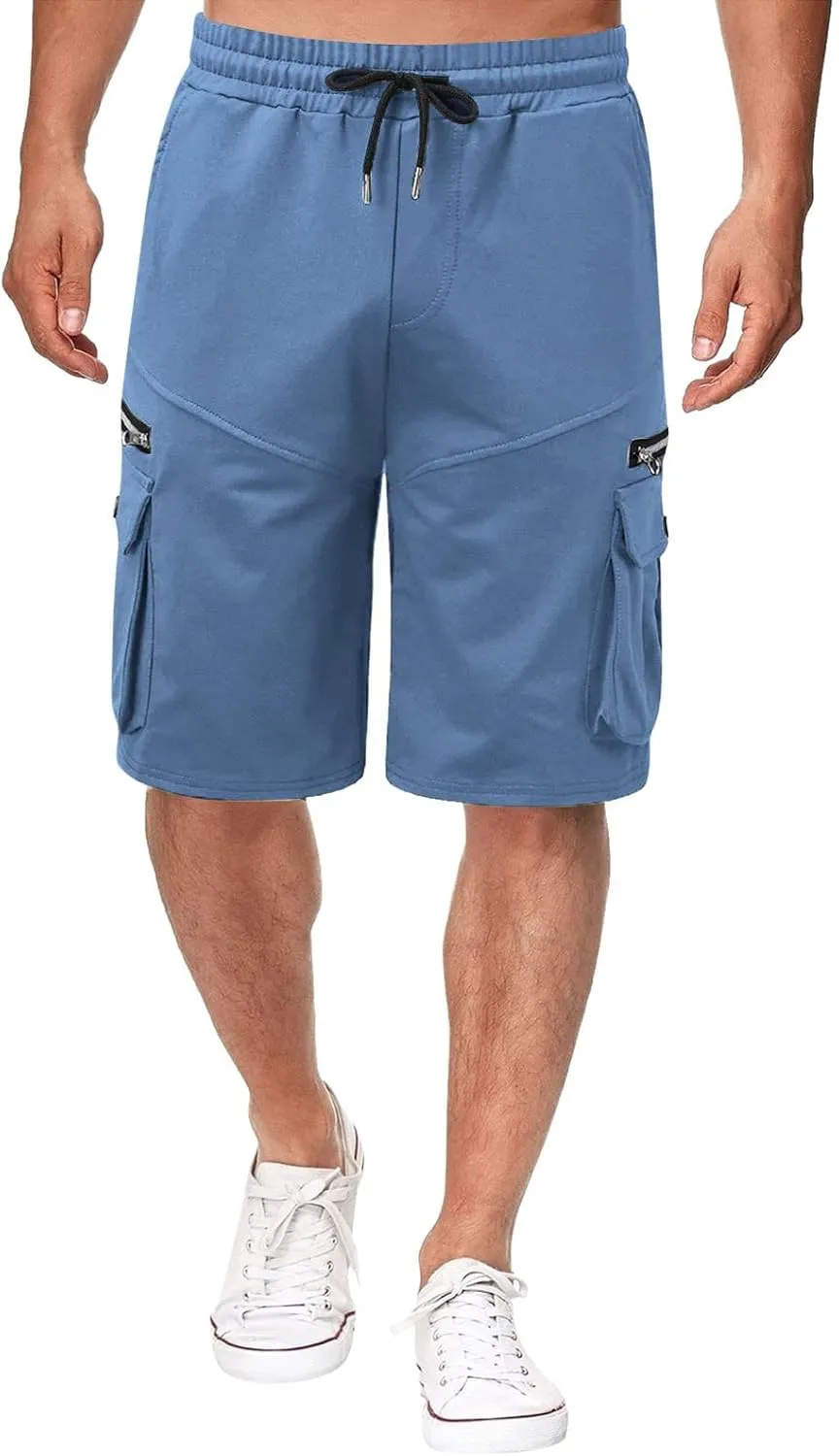 Men's Hiking Cargo Shorts Lightweight Quick Dry Athletic Casual Shorts for Golf Outdoor Active Zipper Pockets Men's Shorts