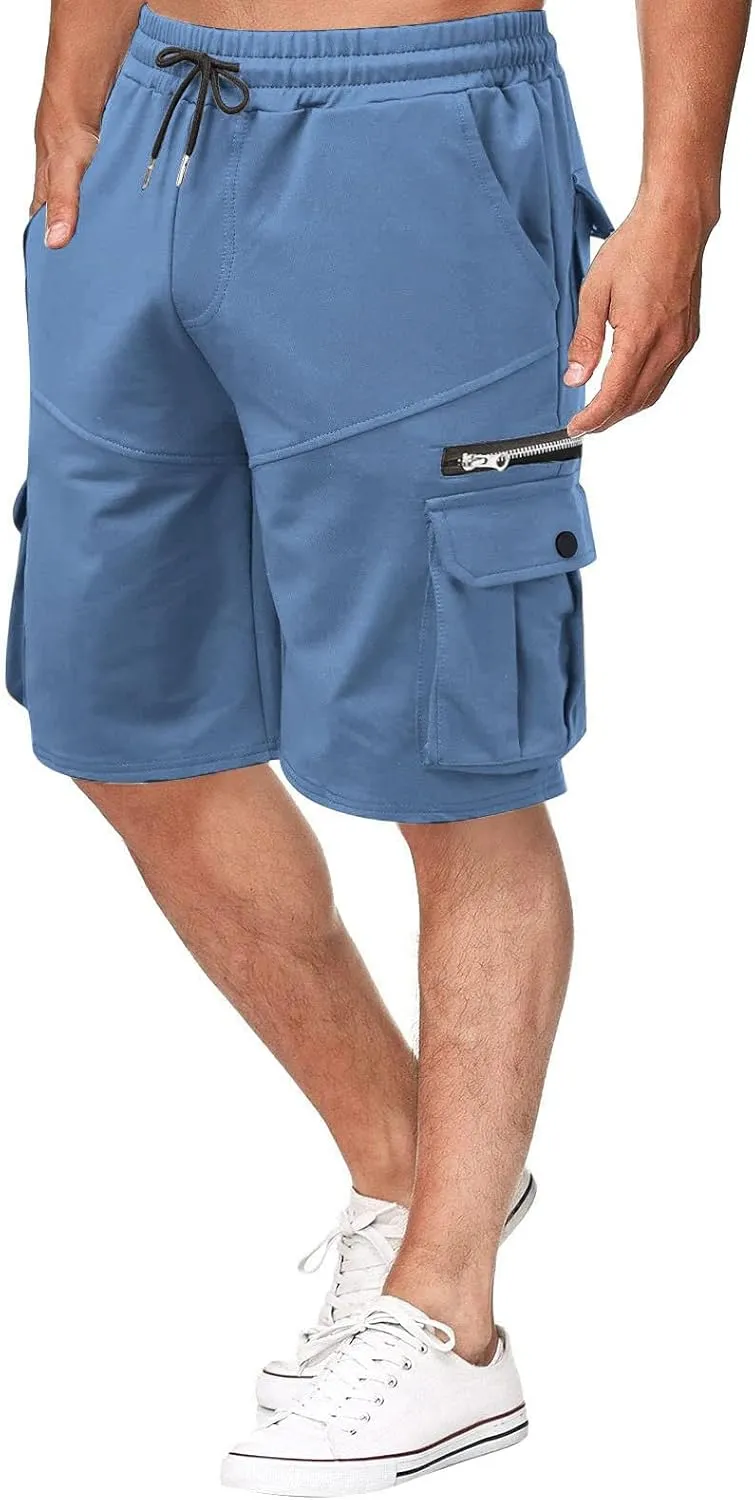 Men's Hiking Cargo Shorts Lightweight Quick Dry Athletic Casual Shorts for Golf Outdoor Active Zipper Pockets Men's Shorts