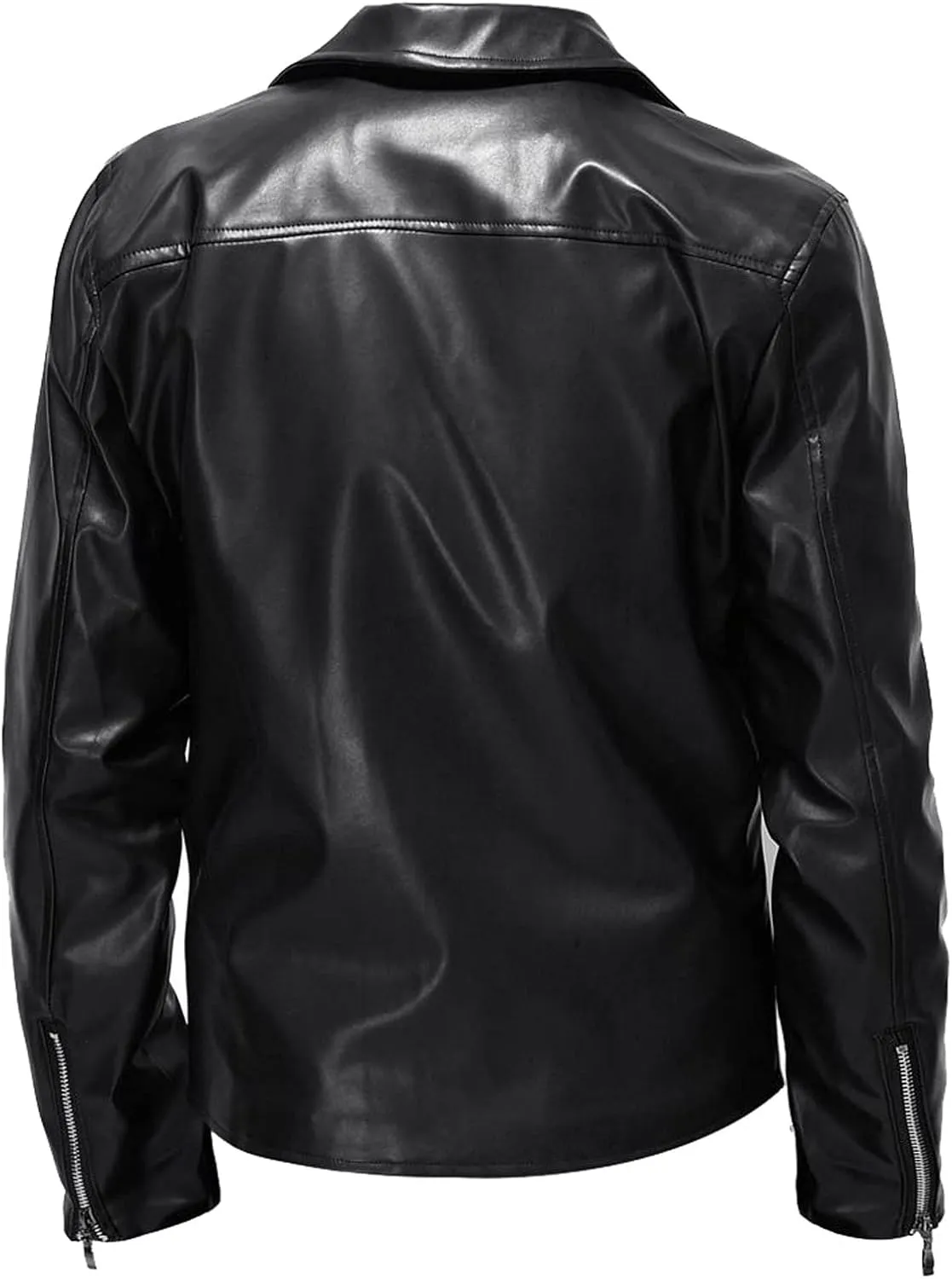 Mens Leather Jackets Casual Faux Leather Motorcycle Jacket Biker Vintage Outwear Classic Fit Full Zipper Jackets