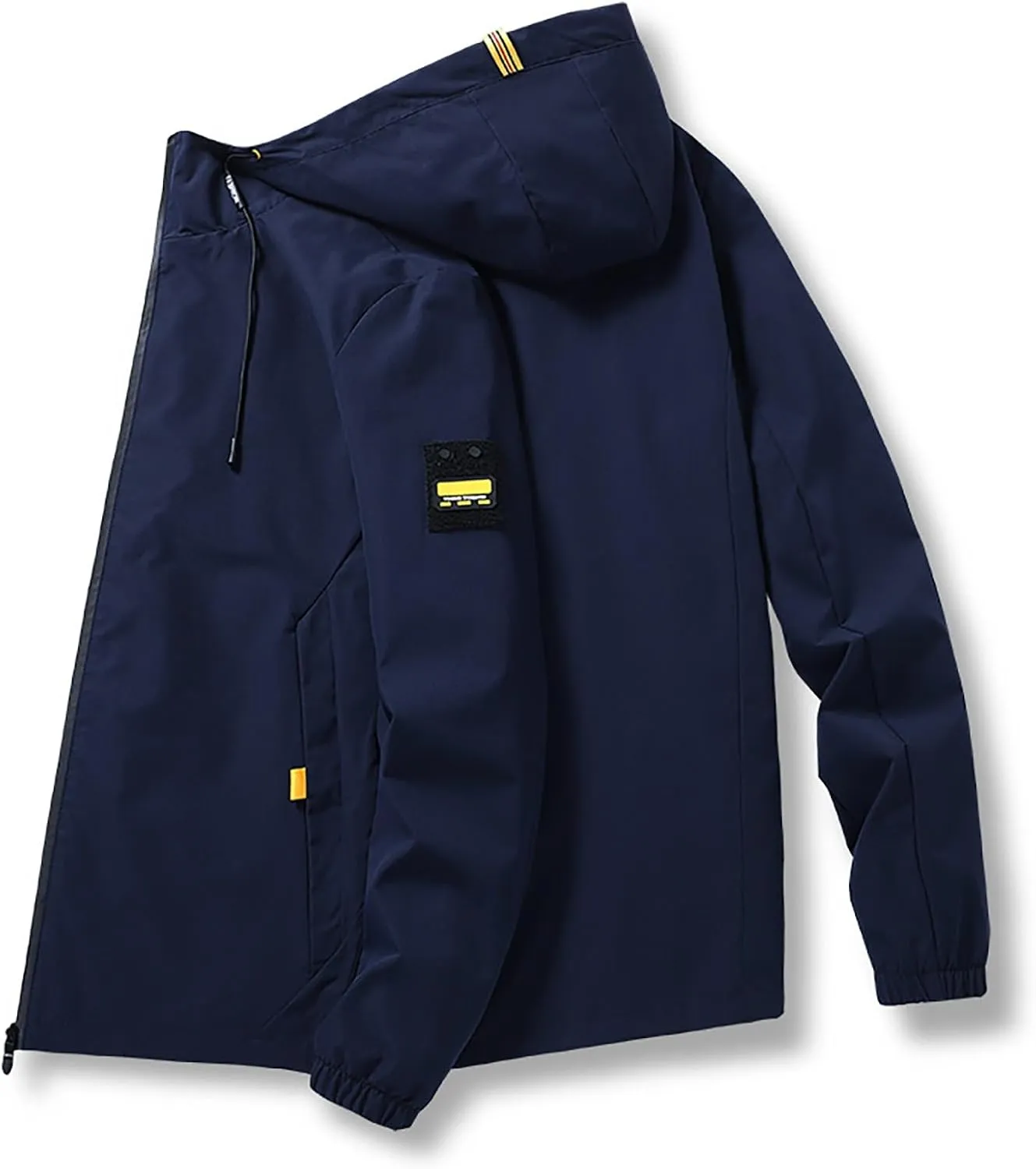 Mens Lightweight Waterproof Raincoat Packable Rain Jacket with Hood Outdoor Rain Gear Travel Hiking Cycling