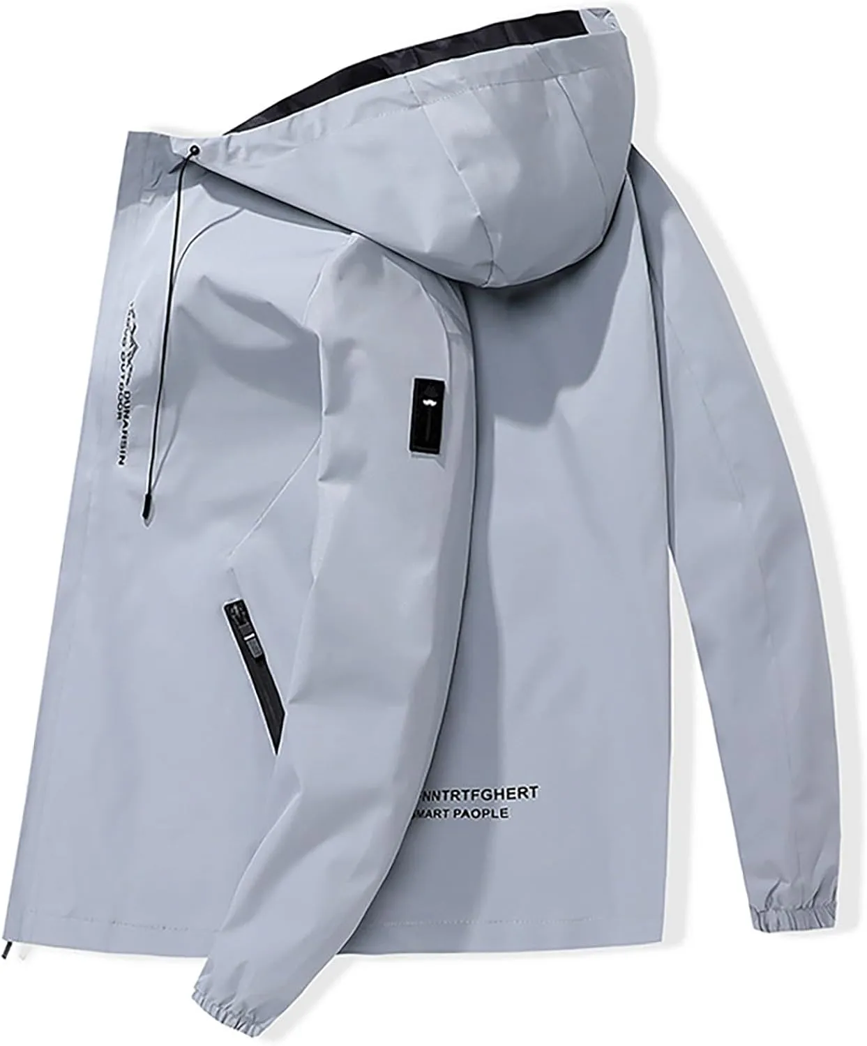 Mens Lightweight Waterproof Raincoat Packable Rain Jacket with Hood Outdoor Rain Gear Travel Hiking Cycling
