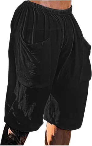 Mens Linen Harem Shorts Baggy Lightweight Boho Yoga Beach Quick Dry Swim Trunk Fitness Sports Shorts for Men