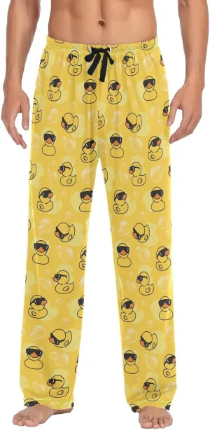Men's Pajama Pants Faux Cotton With Pockets Drawstring Sleep Lounge