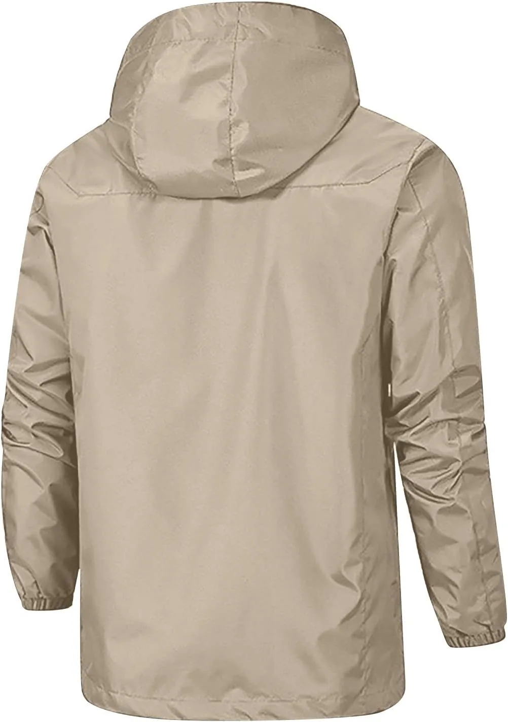 Men's Rain Jackets Waterproof Warm Puffer Jacket Hooded Windproof Winter Coat Bomber Jacket, XL-5XL