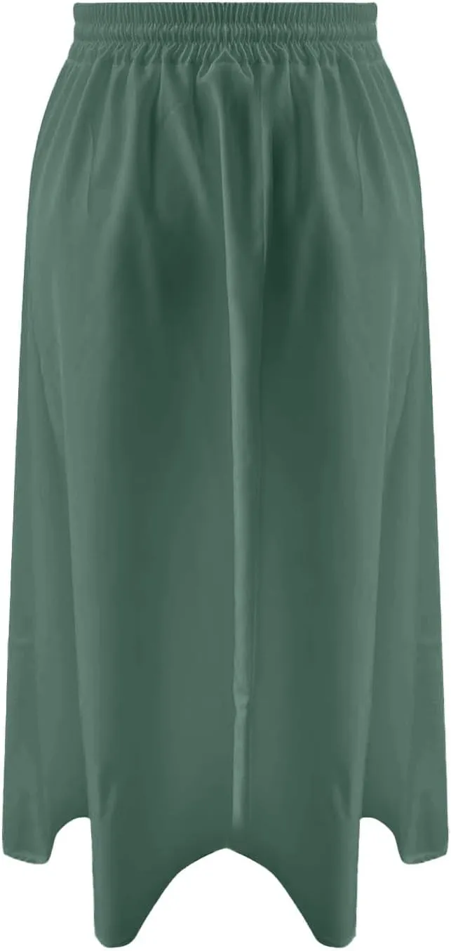 Midi Skirts for Women Summer Casual Flow A Line Elastic Tie Waist Swing Long Skirt Dress with Pockets Trendy Outfits