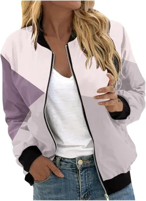 Overstock Items Clearance All Women Bomber Jacket Casual Zip Up Long Sleeve Coat Outerwear Windbreaker with Pockets Lightweight Fall Jackets Buy Again Orders My Past Orders I 2023