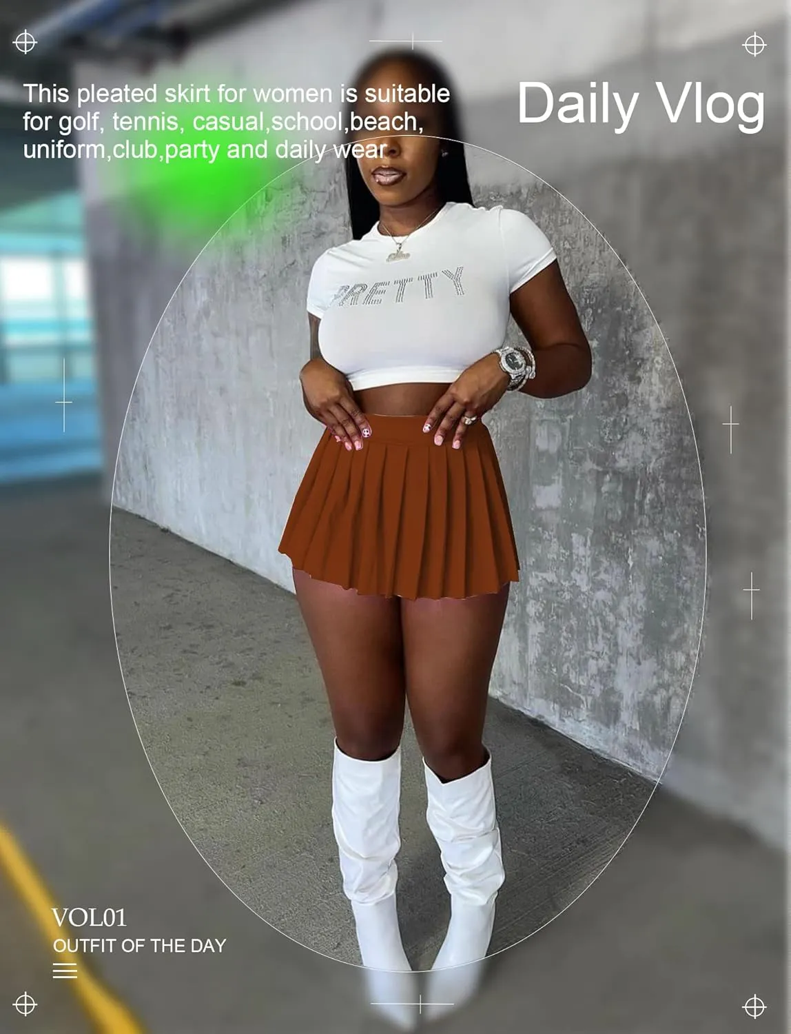 Panegy Mini Pleated Skirts for Women High Waist Sexy Y2k Short Skirts