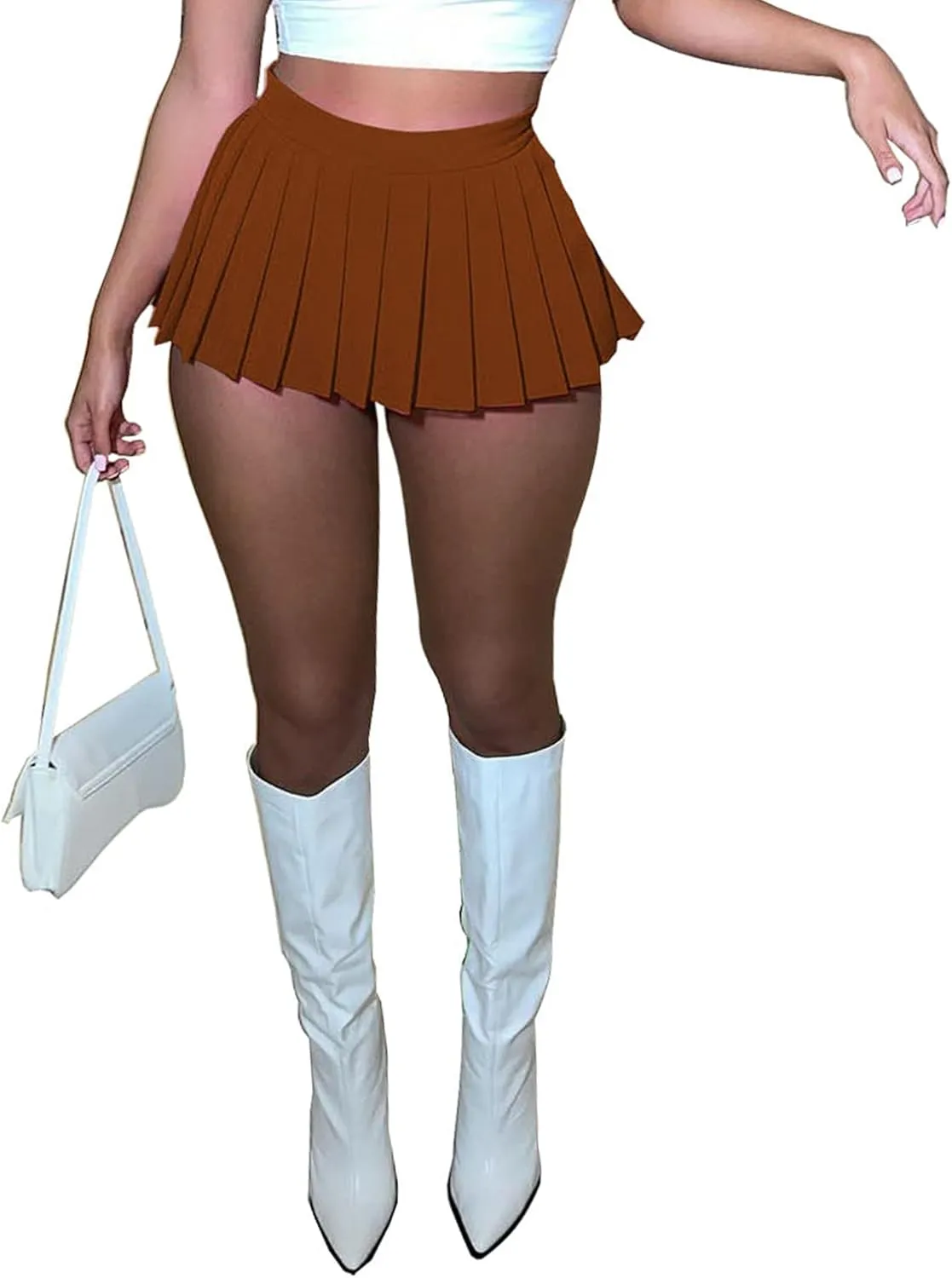 Panegy Mini Pleated Skirts for Women High Waist Sexy Y2k Short Skirts