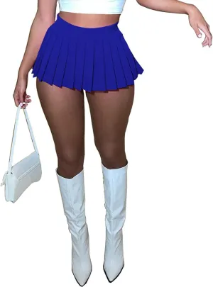 Panegy Mini Pleated Skirts for Women High Waist Sexy Y2k Short Skirts
