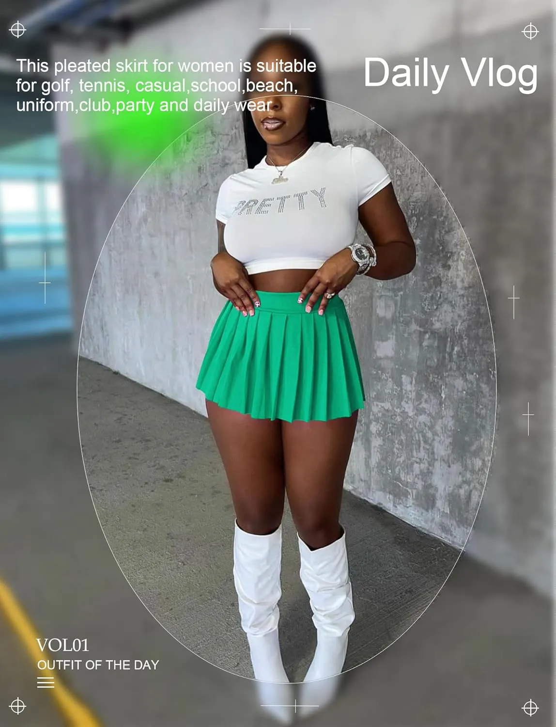 Panegy Mini Pleated Skirts for Women High Waist Sexy Y2k Short Skirts