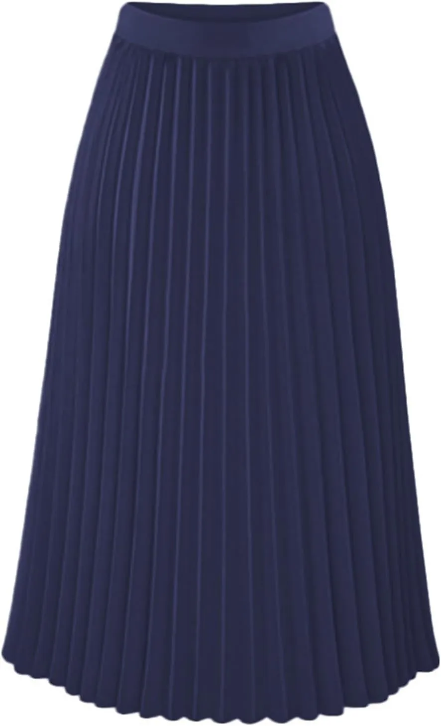 Pleated Skirts for Women Elegant High Waist a Line Skirt Fall Winter Casual Loose Fit Midi Skirt Trendy Long Skirt