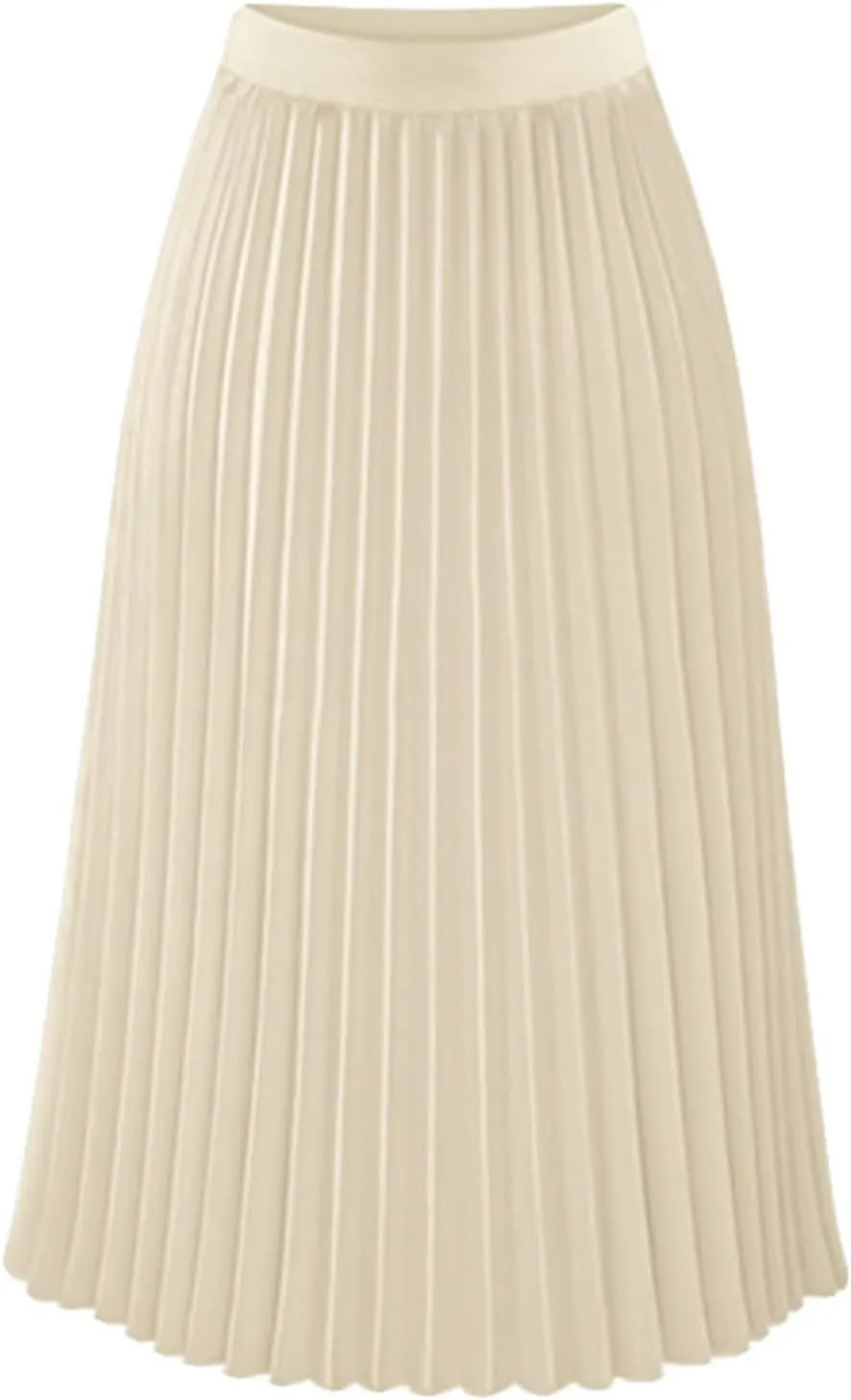Pleated Skirts for Women Elegant High Waist a Line Skirt Fall Winter Casual Loose Fit Midi Skirt Trendy Long Skirt