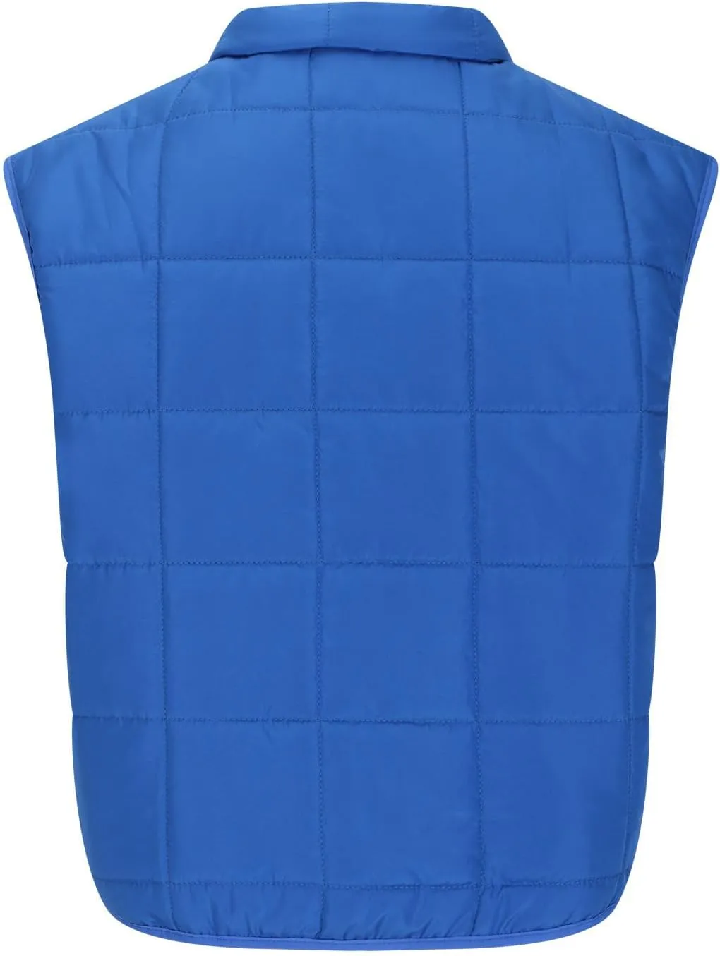 Quilted Vest Women Winter Stand Collar Cropped Quilted Down Gilet Jacket Oversized Zip Up Down Puffer Jacket Outerwear