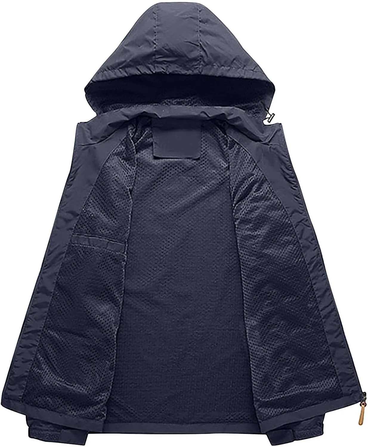 Rain Jacket Men Waterproof Lightweight Packable Shell Jacket Raincoat Hood for Hiking Travel Outdoor Windbreaker